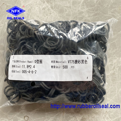 75FKM FPM Black Matte Rubber O Ring Wear Resistant Pressure Resistant