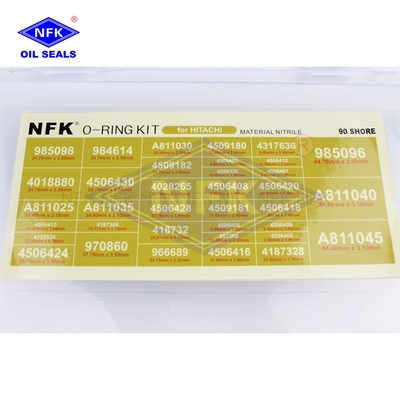 NBR Balck 396 Pcs Hydraulic Seal Kits Pressure Washer Hitachi O Ring Box