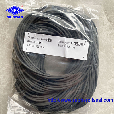 75FKM FPM Black Matte Rubber O Ring Wear Resistant Pressure Resistant